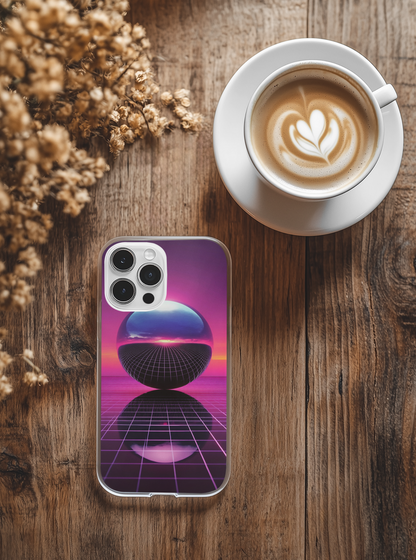 Grid Sphere Synthwave Case