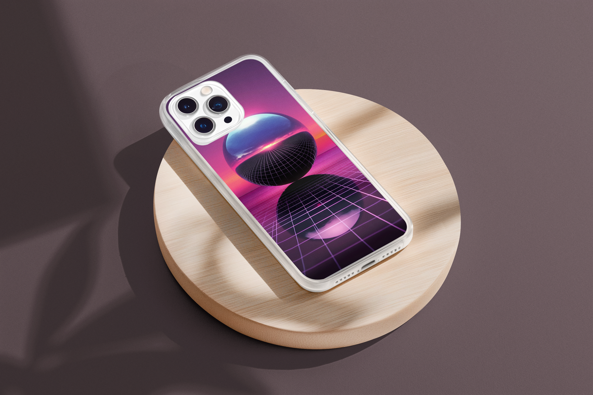 Grid Sphere Synthwave Case
